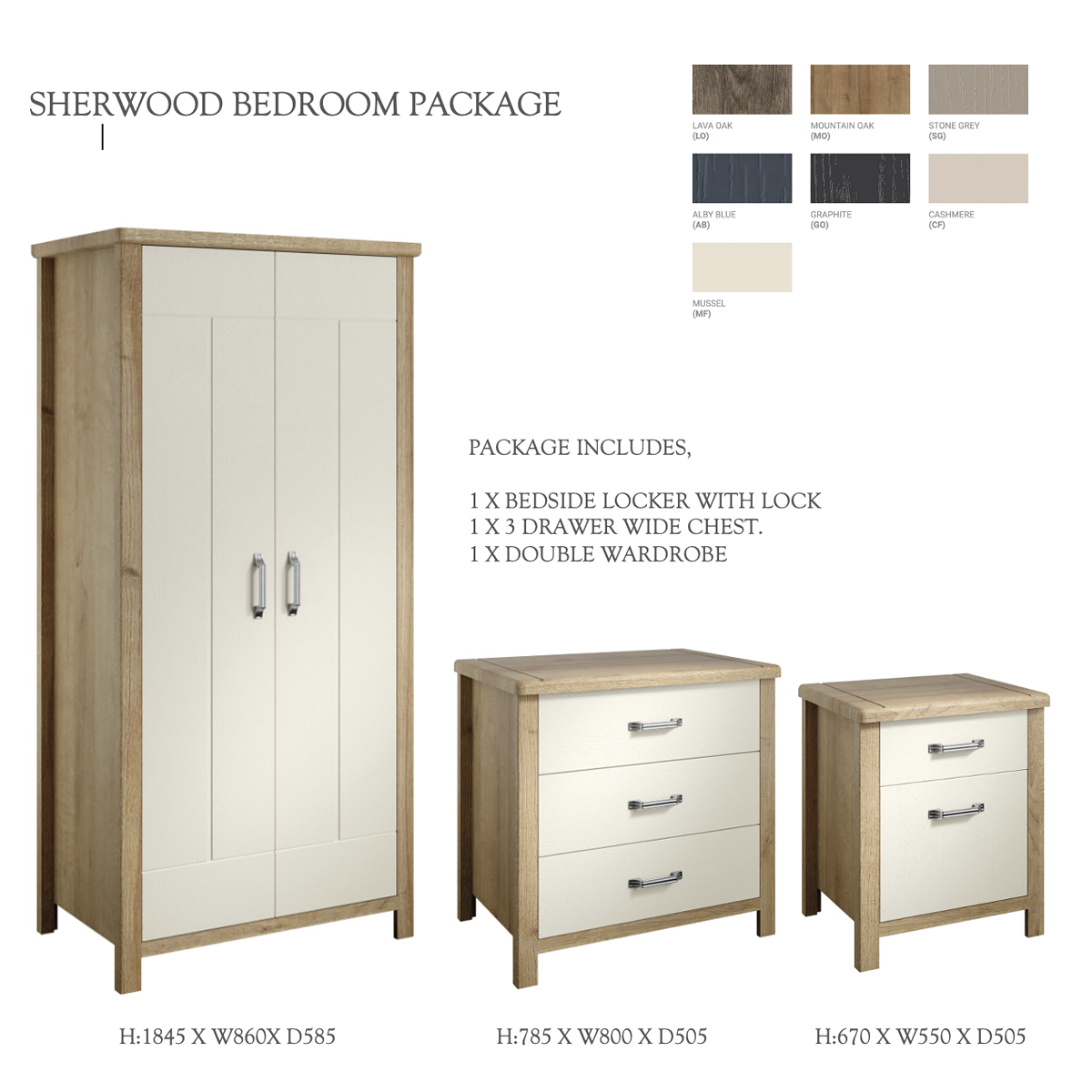Sherwood bedroom furniture package
