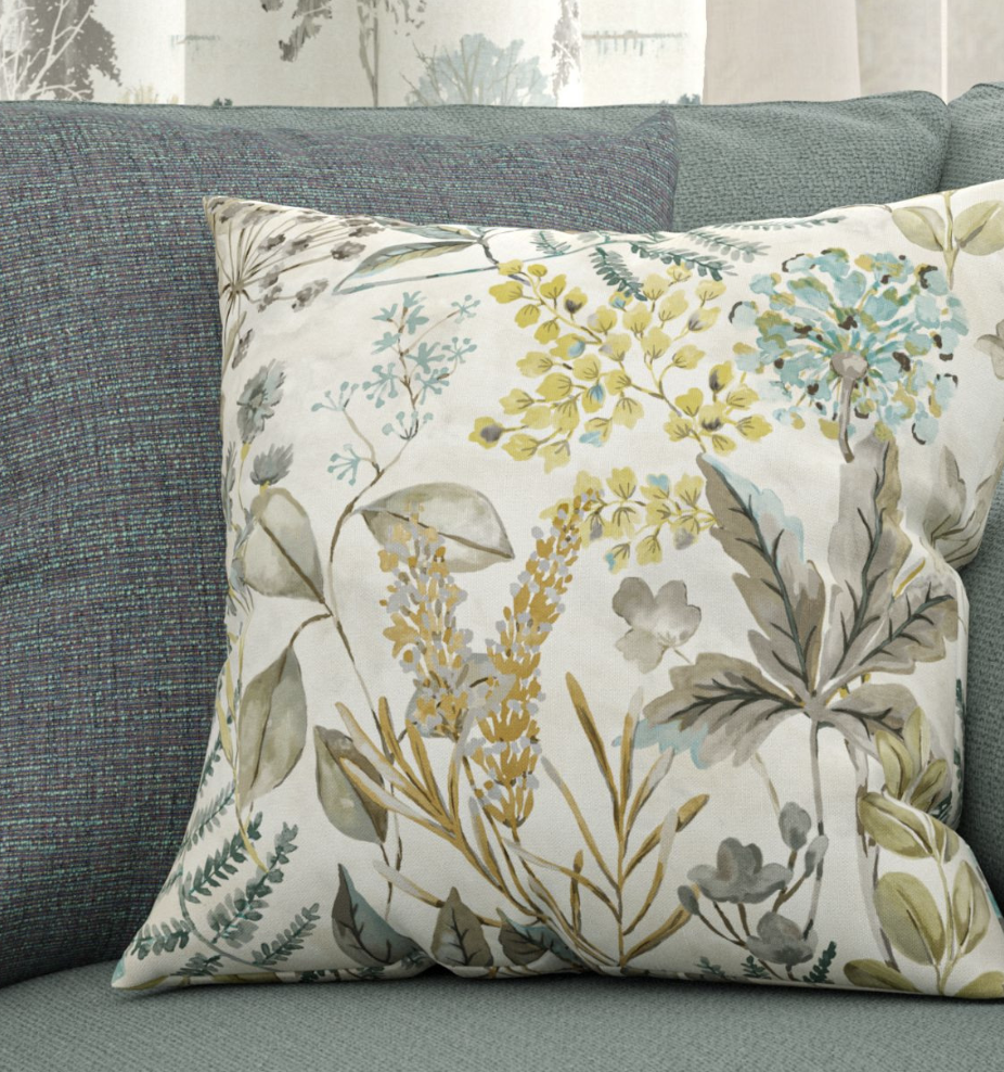 Eyelet Curtains Nourish Duck Egg - Image 2