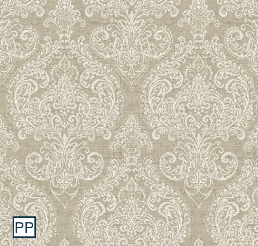 Panaz Coleridge Chablis FR curtains with damask design
