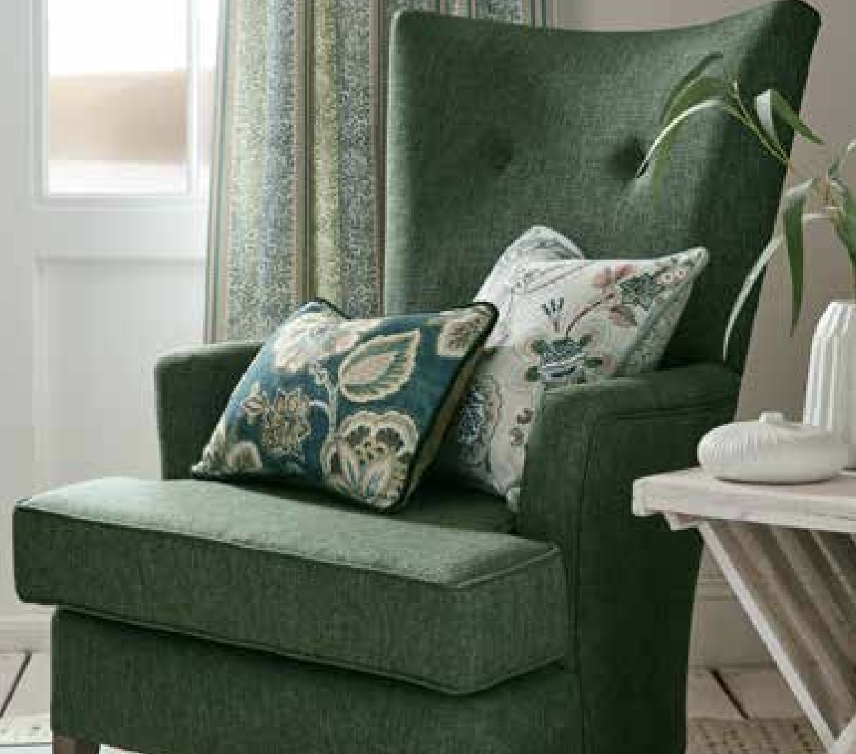 Pencil Pleat Curtains Frinton Elm - Image 4