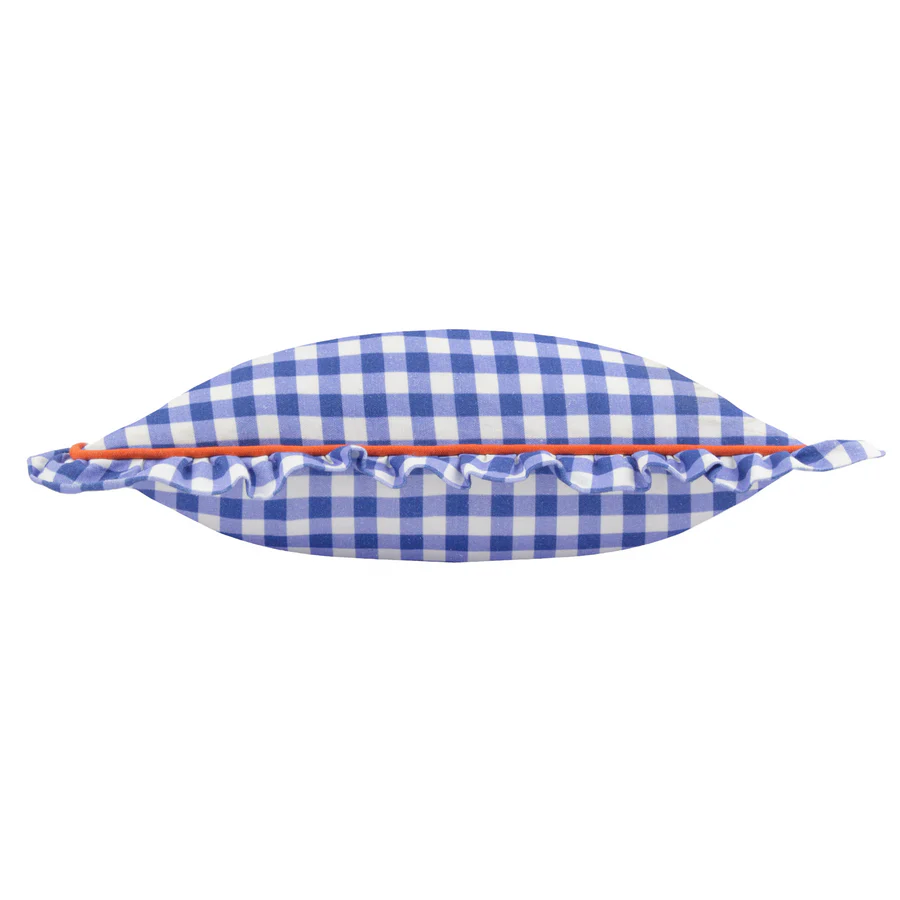 Maude Gingham Cushion Blue - Image 5