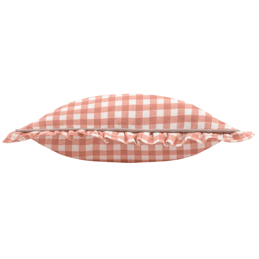 Maude Gingham Cushion Rose - Image 5