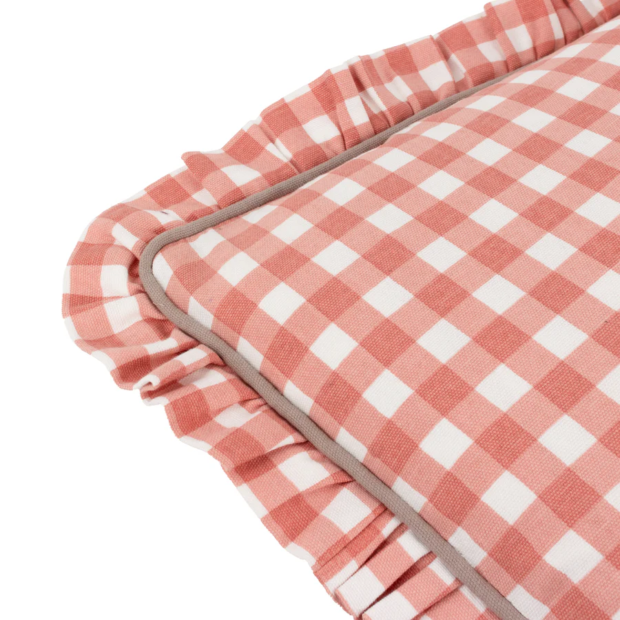 Maude Gingham Cushion Rose - Image 6