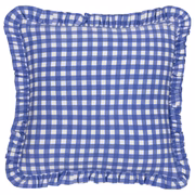 Maude Gingham Cushion Blue - Image 3