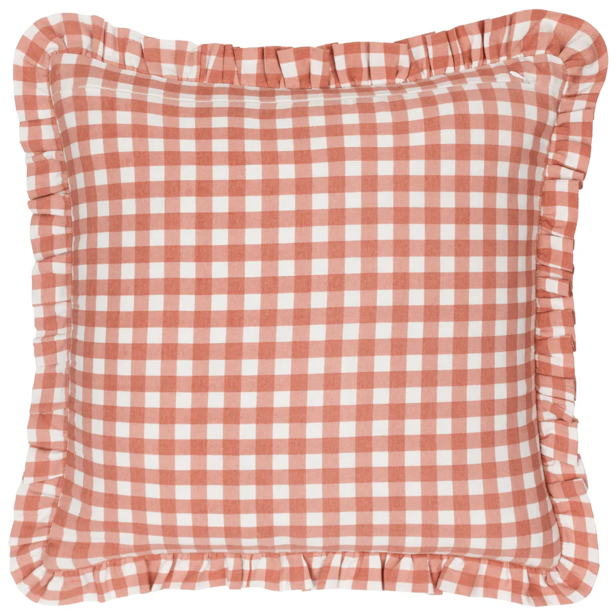 Maude Gingham Cushion Rose - Image 4