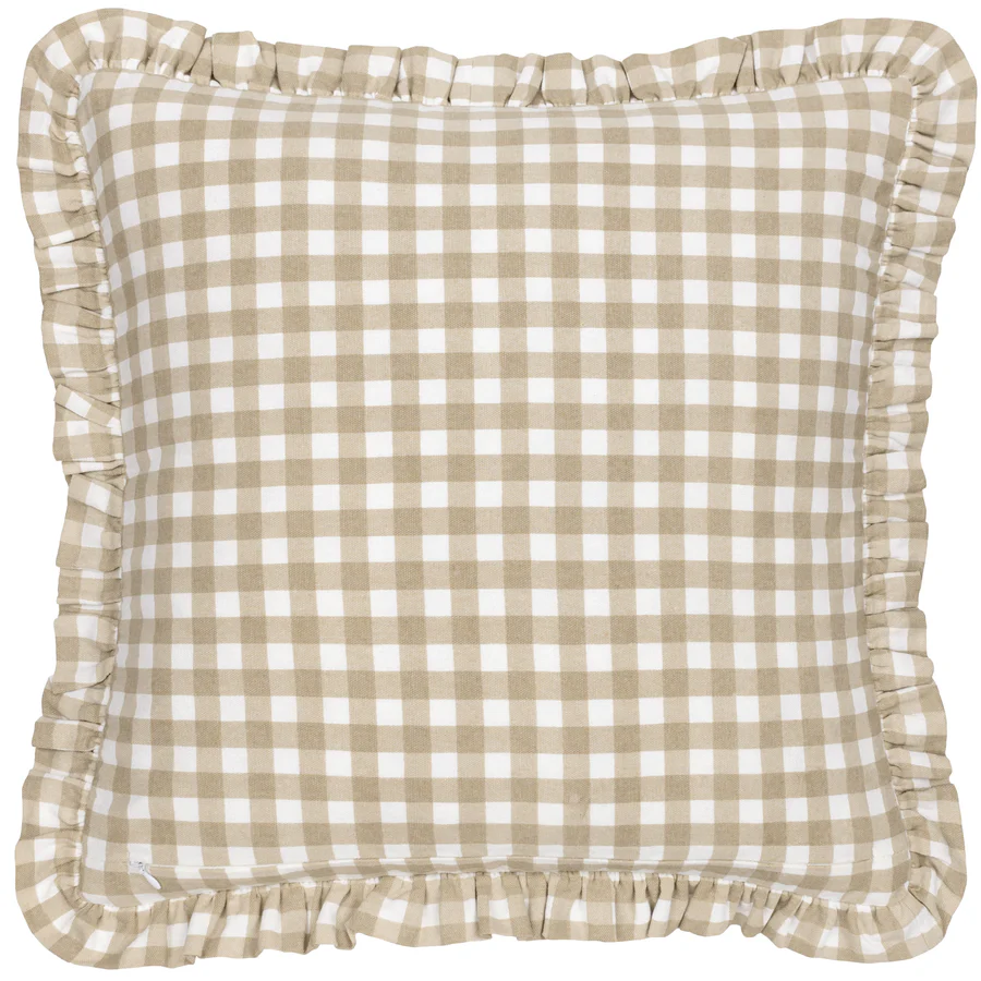 Maude Gingham Cushion Natural - Image 8