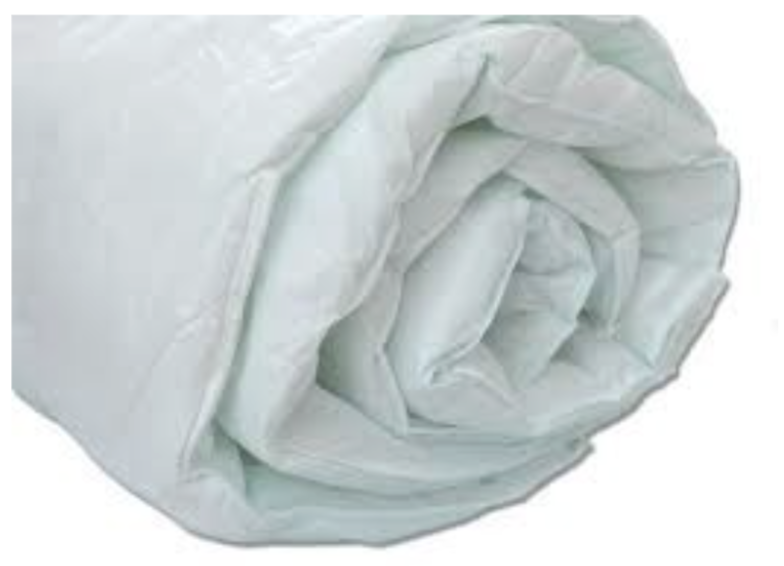 Waterproof healthcare duvet folded up.