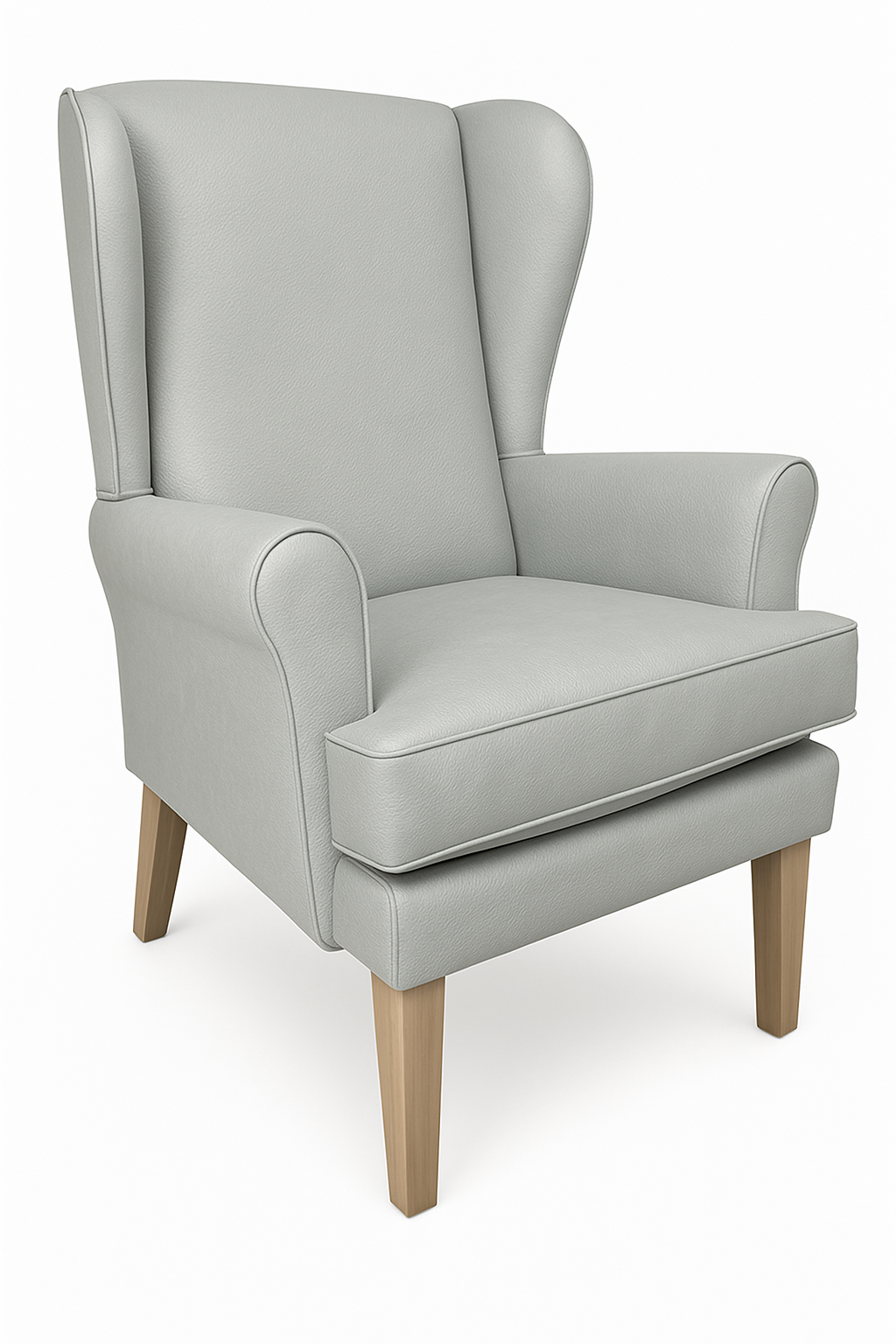 Pale grey wing chair