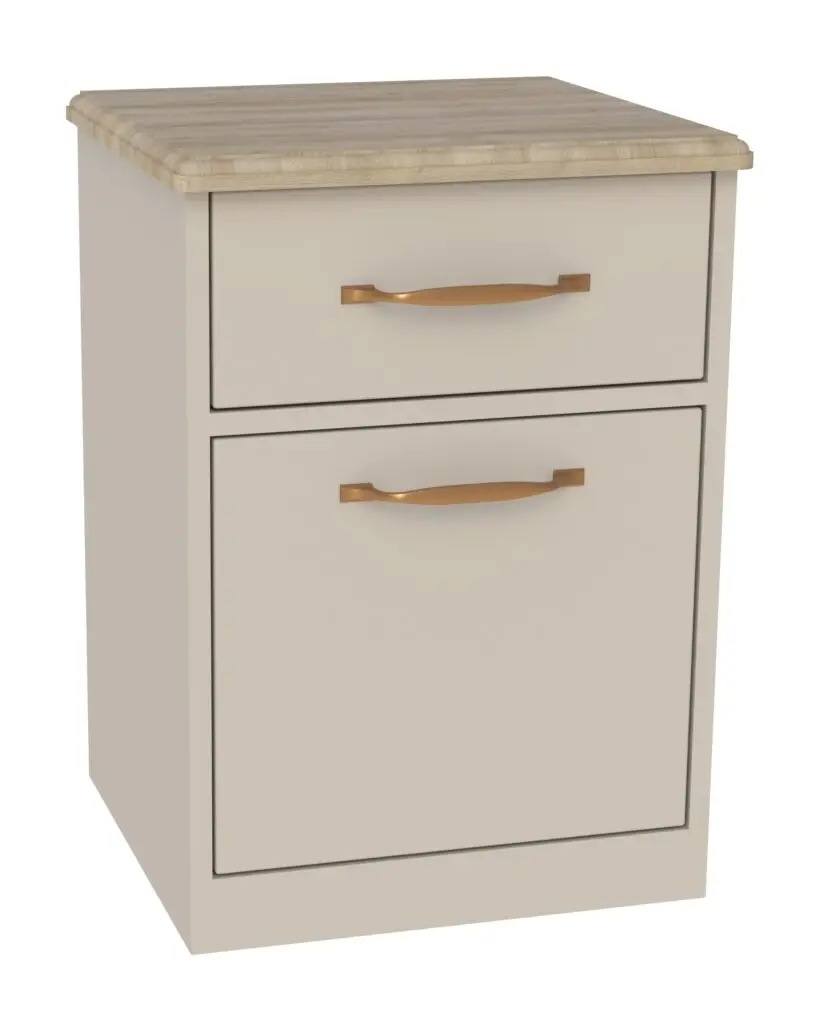 Cream painted bedside locker