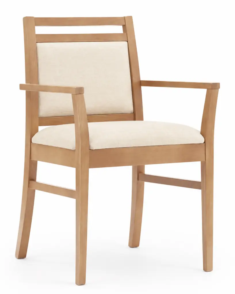 dining armchair with cream upholstery