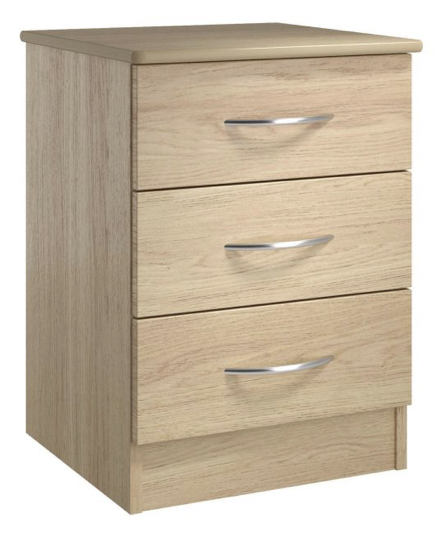 Brampton 3 Drawer Bedside