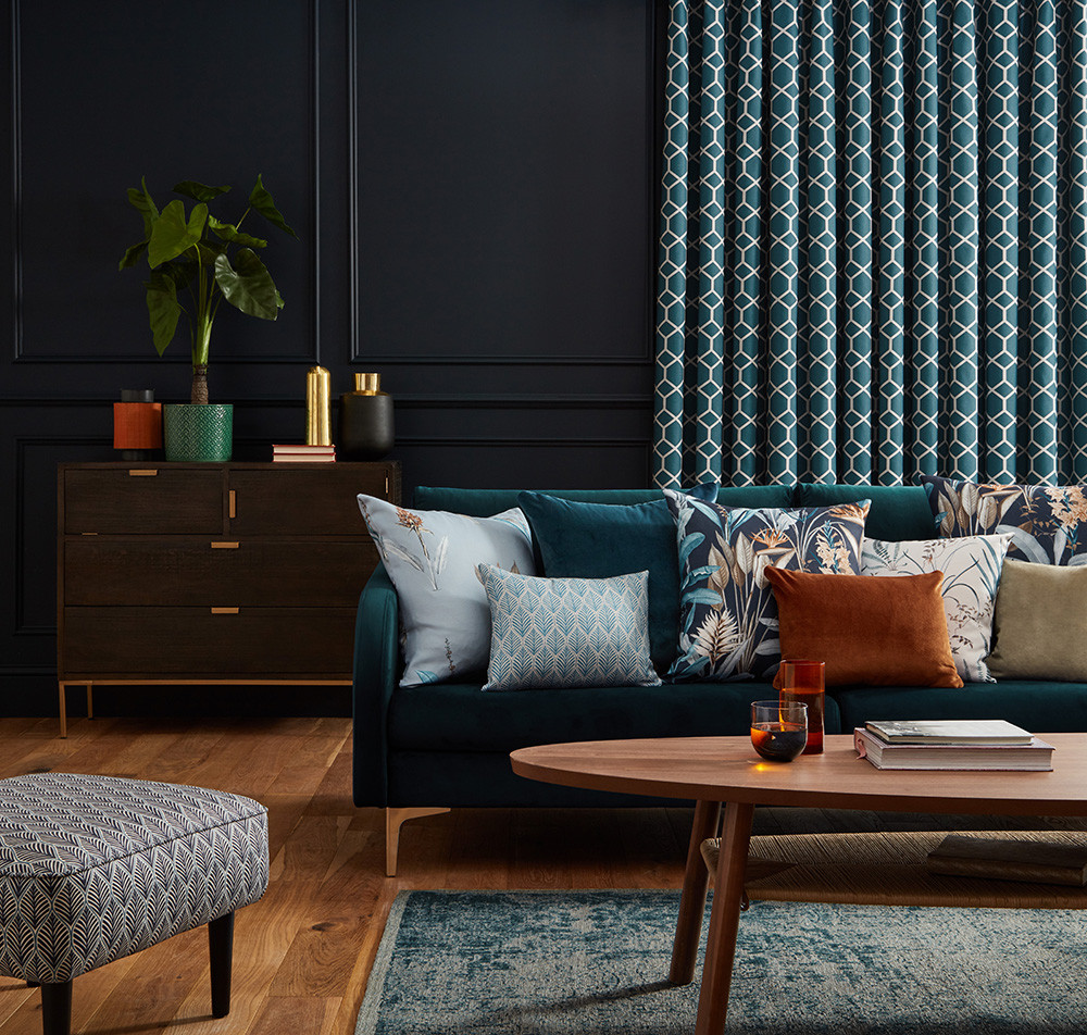 Iliv Imbali Peacock Pencil Pleat Curtains including delivery